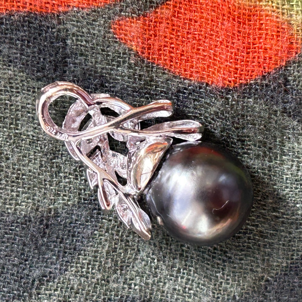 ๐ 18k 750 diamond Tahitian pearl Pendant and bracelet! - Picture 5 of 7